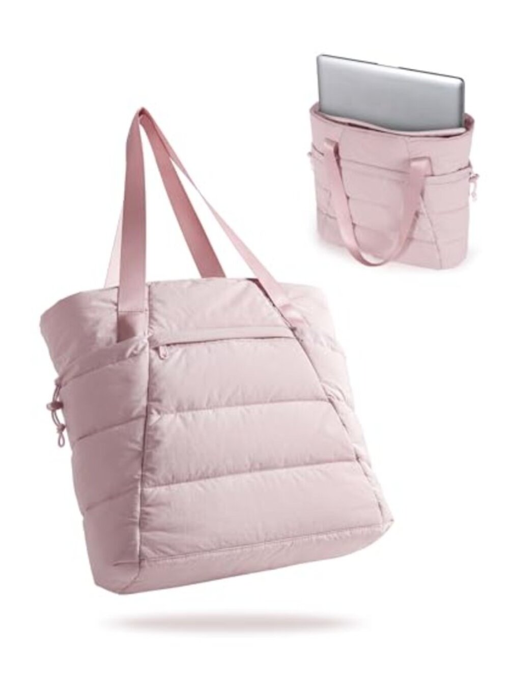 Lightweight Puffer Tote Bag Taslan Laptop Travel Gym School